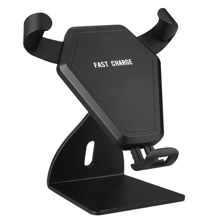 N5-2 Qi Wireless Charging Gravity Air Vent Car Mount Smartphone Holder-6