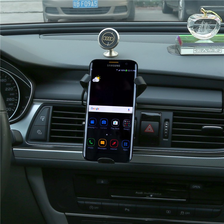 N5-2 Qi Wireless Charging Gravity Air Vent Car Mount Smartphone Holder-9