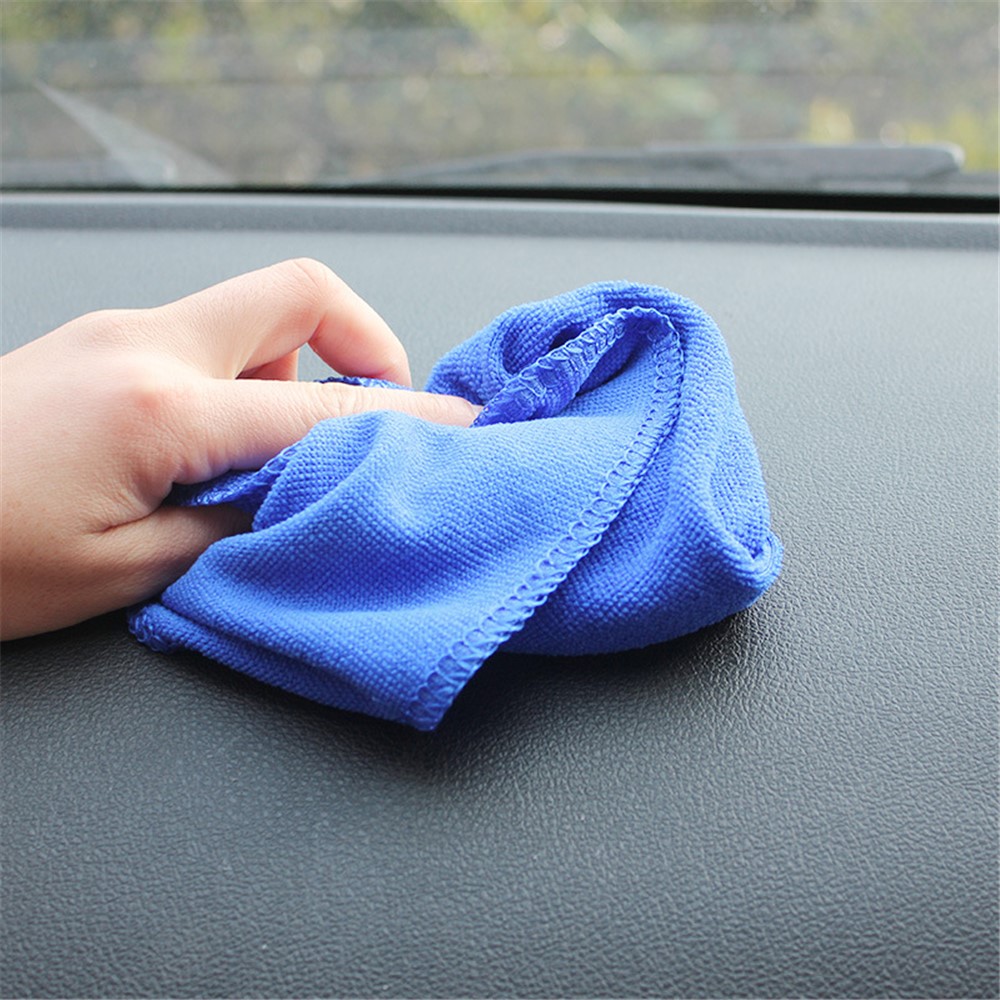 10Pcs/Set Soft Absorbent Wash Cloth Car Auto Care Microfiber Cleaning Towels, Size: 30x30cm - Blue-2