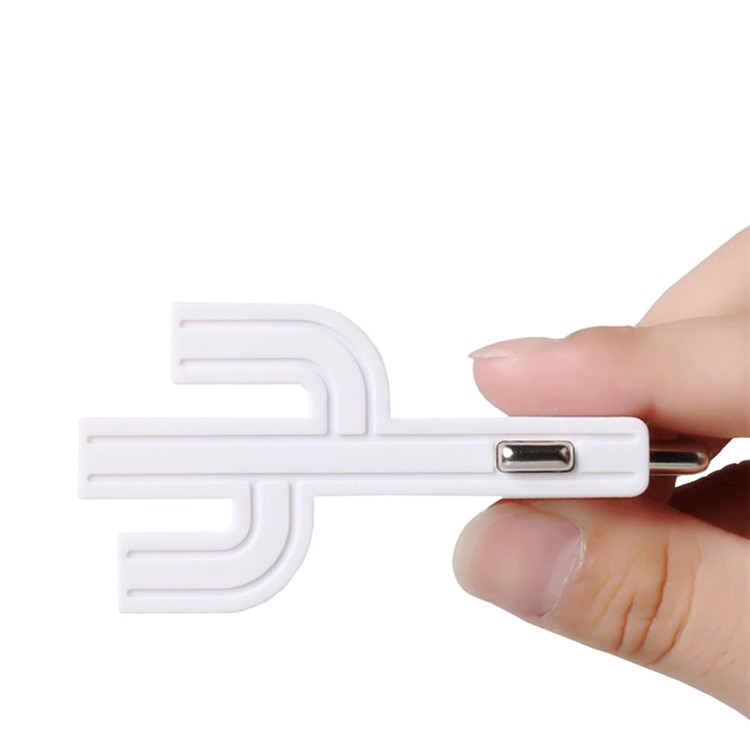 VOJO Cute Cartoon Cactus Three Ports 3.1A Output Car Charger for iPhone iPad Samsung etc. - White-2