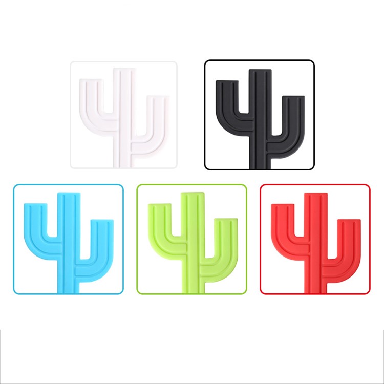 VOJO Cute Cartoon Cactus Three Ports 3.1A Output Car Charger for iPhone iPad Samsung etc. - White-5