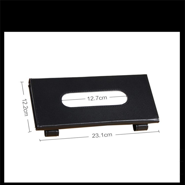 Car Tissue Box Car Sun Visor Tissue Box Tissue Holder Napkin Box Napkin Holder with Clip - Black-2