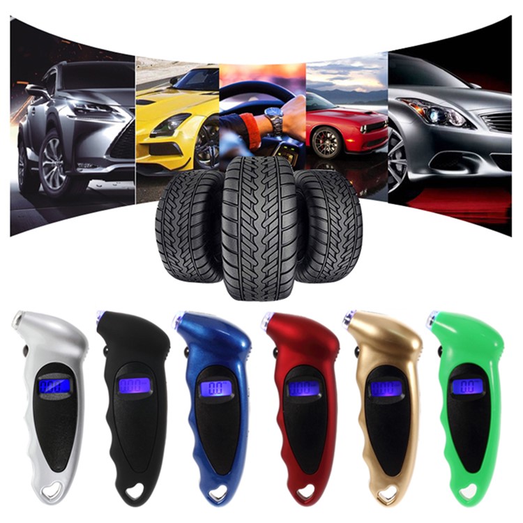 Car Motorcycle Bike Mini Tire Gauge 0-150PSI with Digital LCD Screen - Red-10