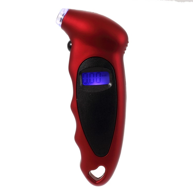 Car Motorcycle Bike Mini Tire Gauge 0-150PSI with Digital LCD Screen - Red-2