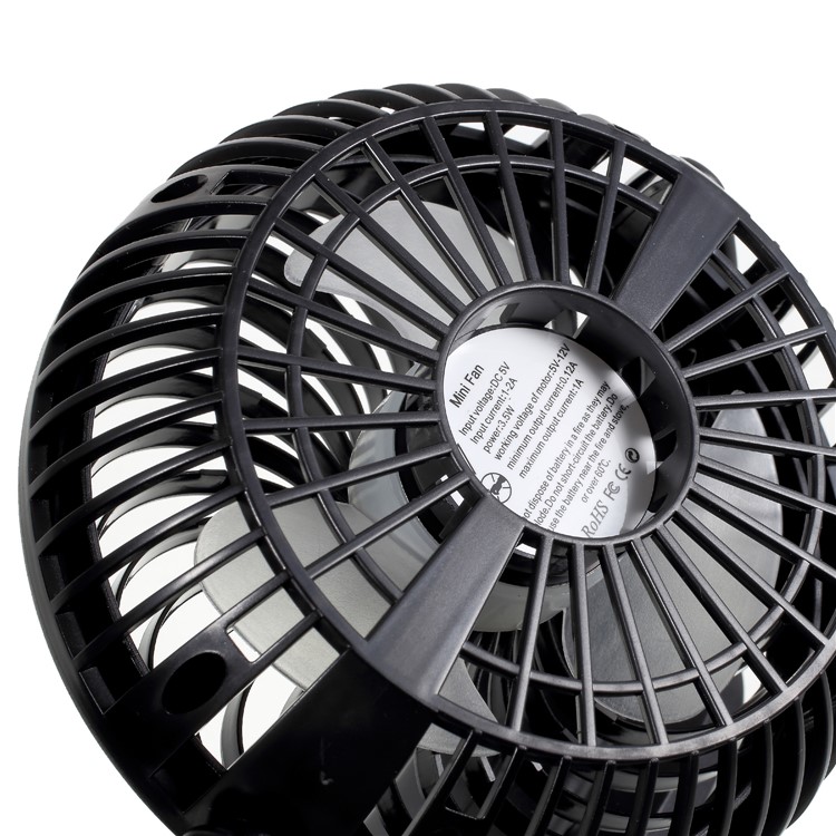 F300 Car Mount Dual Head Fan 360 Degree Rotation 3-Speed Aromatherapy USB Powered Cooling Fan-8
