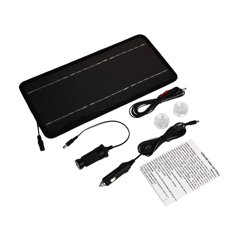 12V 8.5W Portable Monocrystal Silicon Solar Cell Charger Car Boat Vehicle Battery Charger-1
