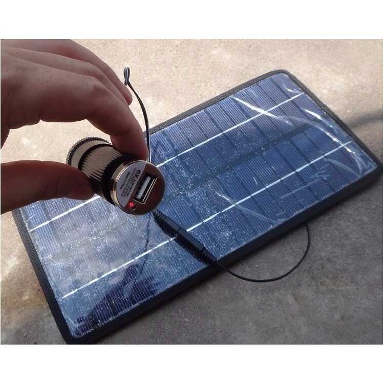 12V 8.5W Portable Monocrystal Silicon Solar Cell Charger Car Boat Vehicle Battery Charger-2
