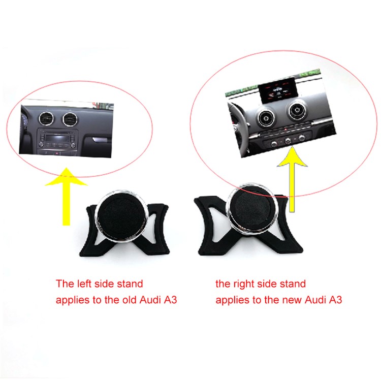 Car Air Outlet Mount 360-Degree Rotary Phone Holder for Audi A3/S3 Year 2012 Before - Black-8