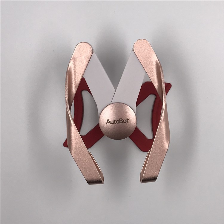 M Shape Gear Linkage Car Air Vent Phone Mount Bracket for Audi A3/S3 (Before 2012 Year) - Rose Gold-2