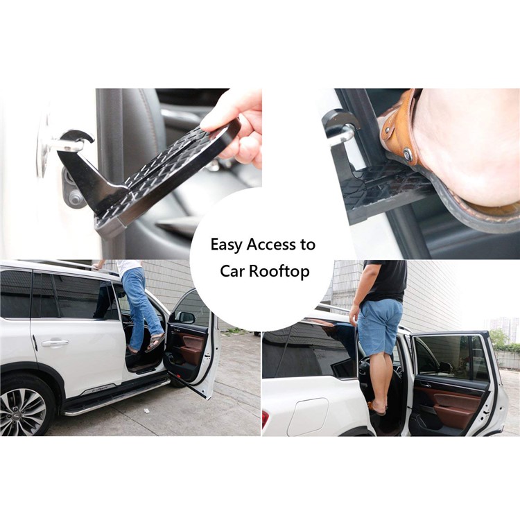 MOKI Car Doorstep Vehicle Hooked on U Shaped Slam Latch Doorstep with Safety Hammer-4