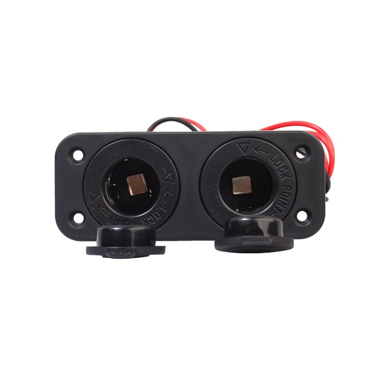 Double Ports Motorcycle Car Cigarette Lighter Socket Waterproof Power Charger Plug Modified Parts-4
