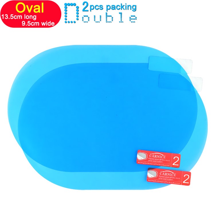 2Pcs/Set IMAK Oval Shape Car Rearview Mirror Film Anti-Fog Rainproof Anti-Glare Film - Size: 13.5 x 9.5cm-3