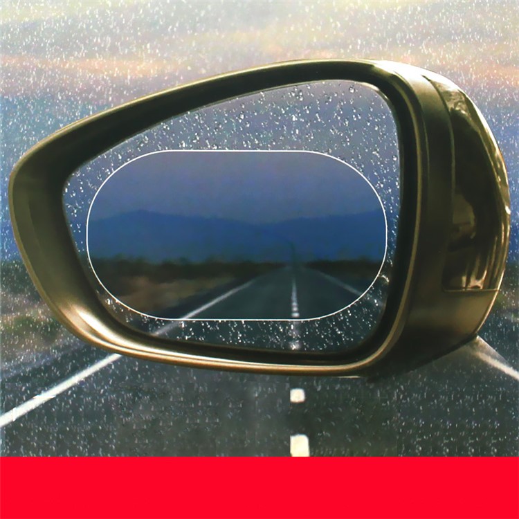2Pcs/Set IMAK Oval Shape Car Rearview Mirror Film Anti-Fog Rainproof Anti-Glare Film - Size: 13.5 x 9.5cm-6