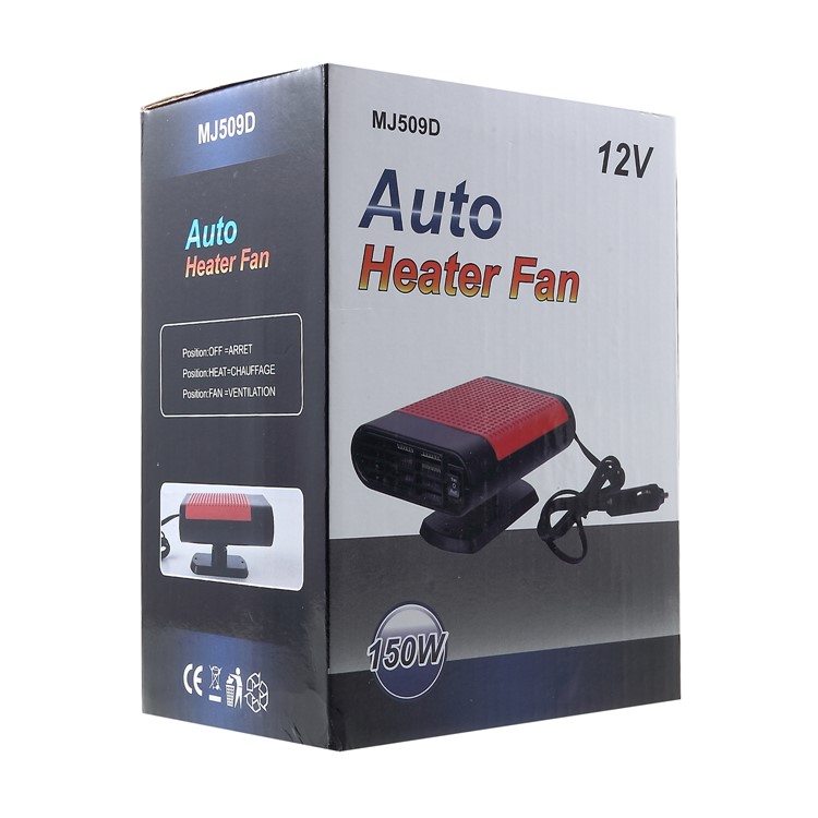MJ509D 12V 150W Auto Heater Fan Car Heater Cooler Air Purifier Demister Defroster-9