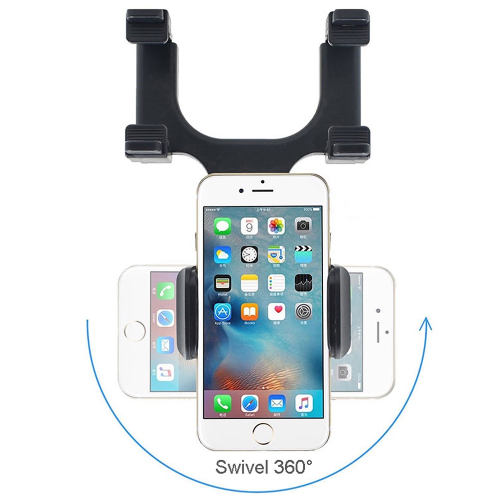 Support De Téléphone Universel De Montage De Miroir De Voiture Pour Iphone Samsung Huawei GPS Smartphones-2