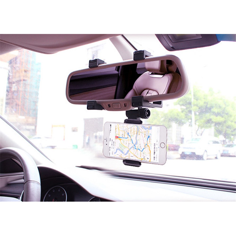 Support De Téléphone Universel De Montage De Miroir De Voiture Pour Iphone Samsung Huawei GPS Smartphones-7