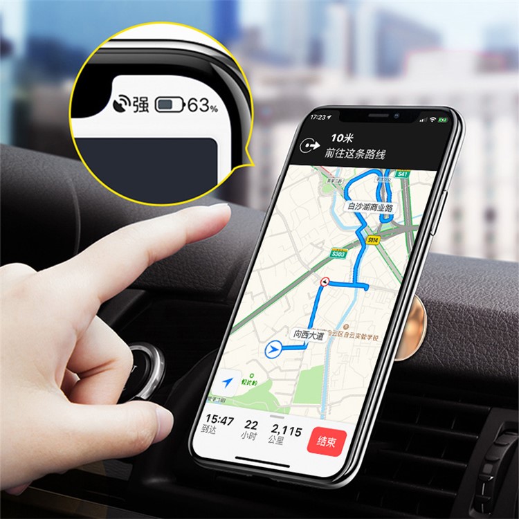X-LEVEL Magnetic Phone Holder Car Mount for with 3M Strong Sticker iPhone Samsung, etc - Gold-3
