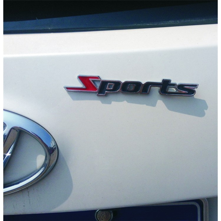 Metal Sports Car Sticker Decal Badge Car Decoration, Size: 11 x 1.5cm-2