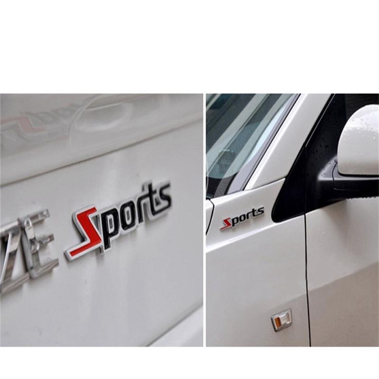 Metal Sports Car Sticker Decal Badge Car Decoration, Size: 11 x 1.5cm-3