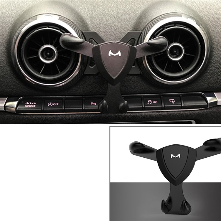 Triangle Construction Car Air Outlet 360-Degree Rotary Mount Holder Stand for Audi Q2L - Black-1