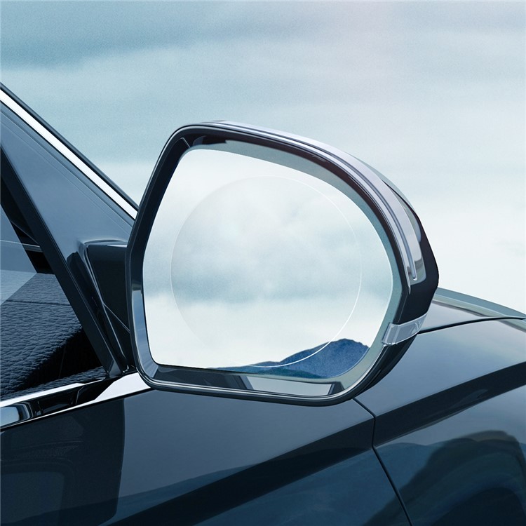 2 Teile / Paket BASEUS Runde Form Auto Rückspiegel Film Anti-fog Regendicht Anti-glare Film - Transparent / Größe: 80x80mm-3