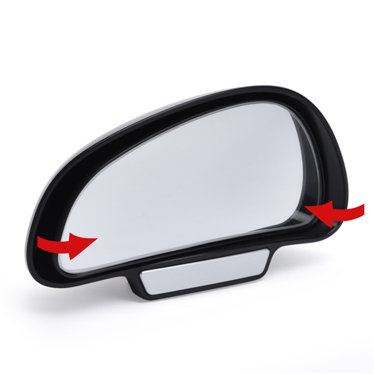 3R-091 360 Degree Adjustable Wide-angle Rearview Mirror Blind Spot Snap-on Parking Auxiliary Rearview Mirror Right - Black-6