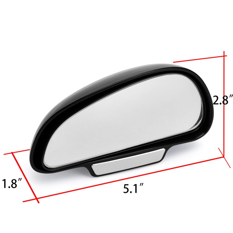 3R-091 360 Degree Adjustable Wide-angle Rearview Mirror Blind Spot Snap-on Parking Auxiliary Rearview Mirror Right - Black-7