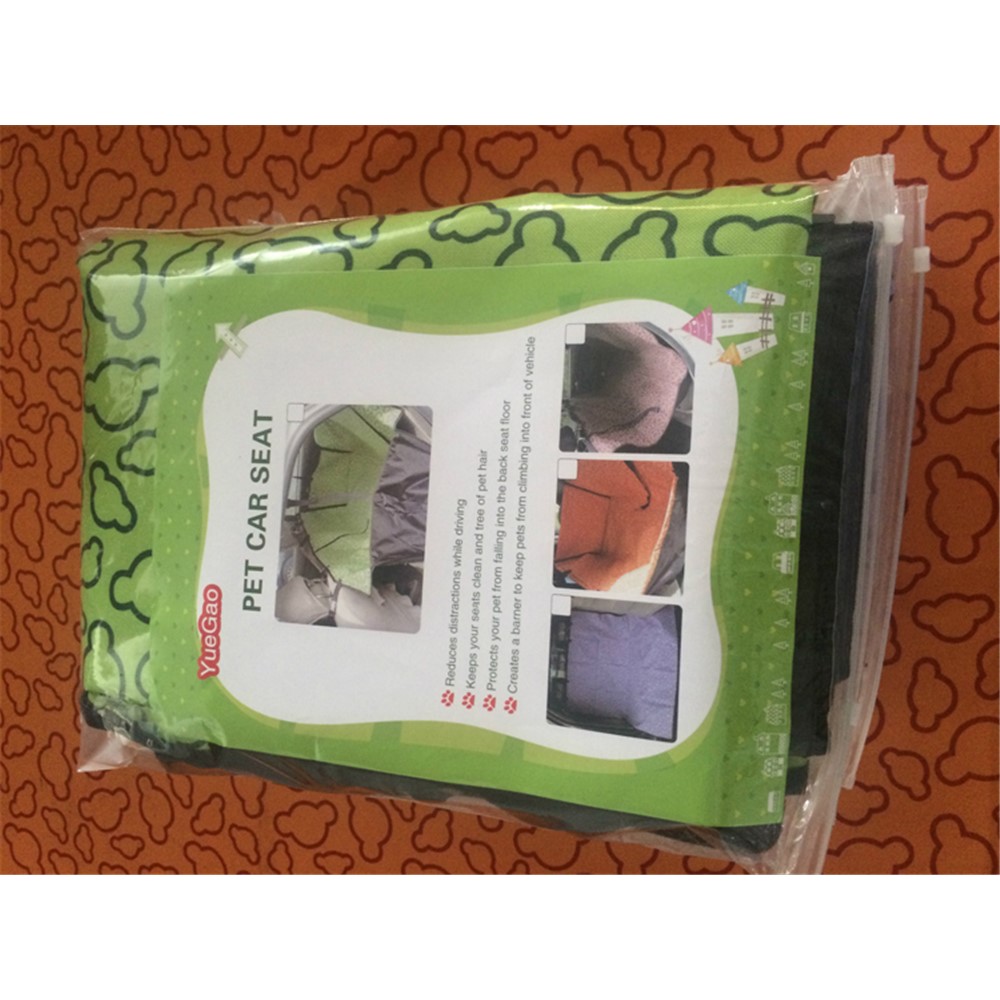Oxford Fabric Double Layer Car Backseat Pad Waterproof Pet Cover - Black-2