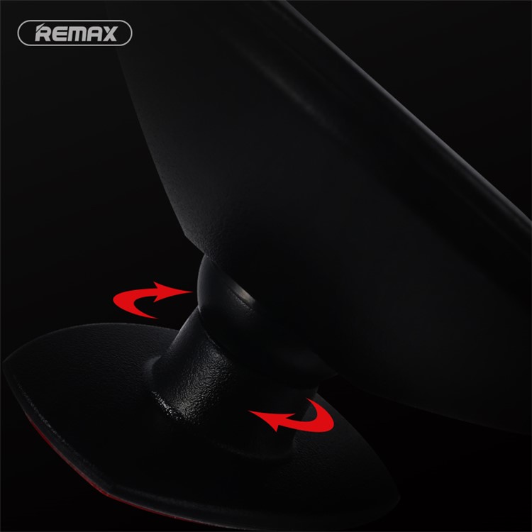 REMAX RT-C04 Car Safety Assistant Rear View Mirror Rotary Back View Mirror - Black-4