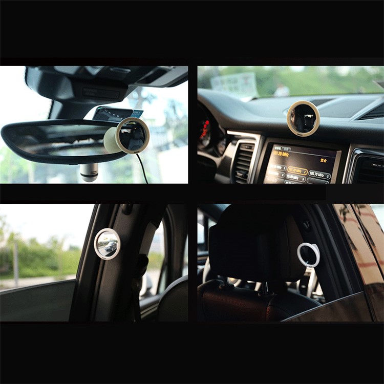 REMAX RT-C04 Car Safety Assistant Rear View Mirror Rotary Back View Mirror - Black-5