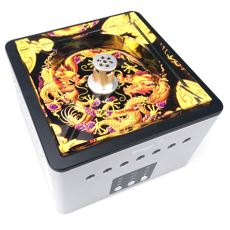 BOGOWINS Ashtray Air Purifier Battery Operated for Car Home Office - Silver / Dragons-12