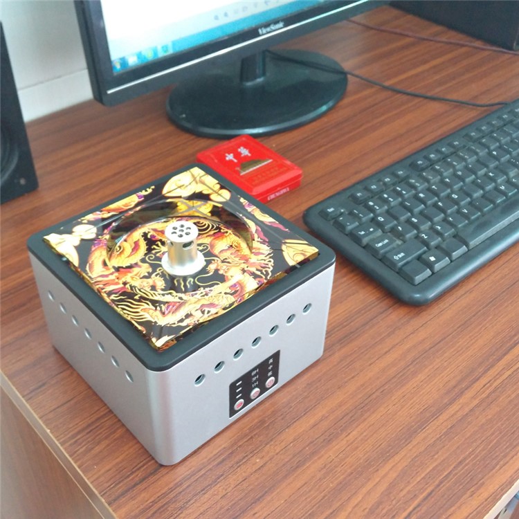 BOGOWINS Ashtray Air Purifier Battery Operated for Car Home Office - Silver / Dragons-18