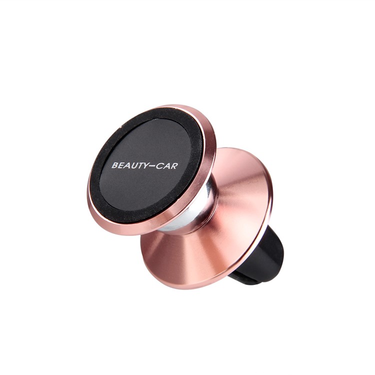 BEAUTY-CAR Universal Magnetic Car Air Vent Mount Phone Holder for iPhone 7 / 7 Plus Etc. - Rose Gold / Black-5