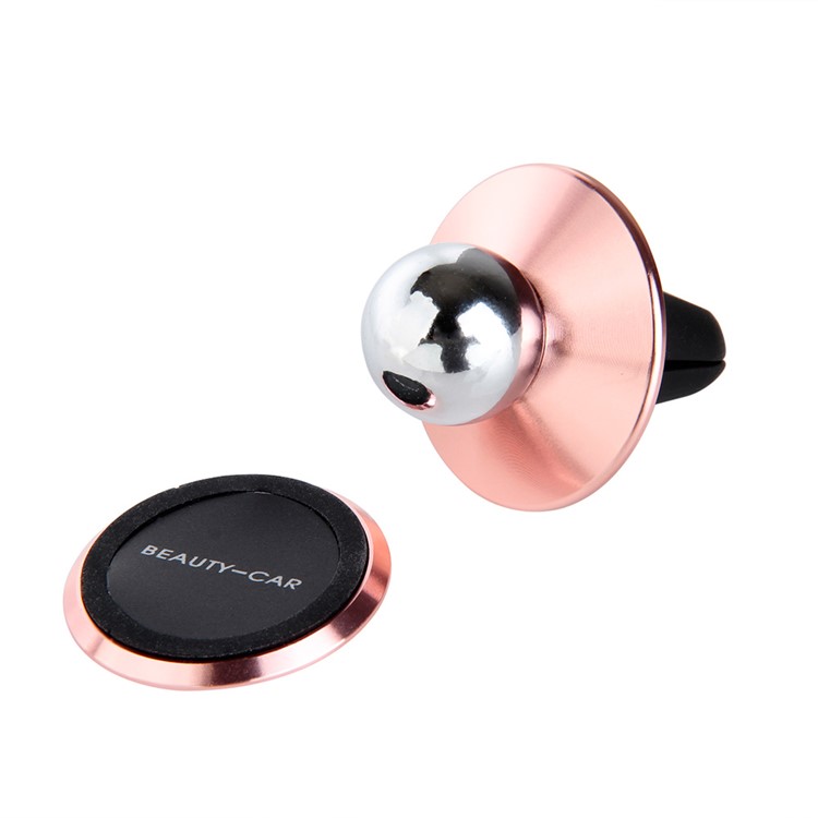 BEAUTY-CAR Universal Magnetic Car Air Vent Mount Phone Holder for iPhone 7 / 7 Plus Etc. - Rose Gold / Black-8