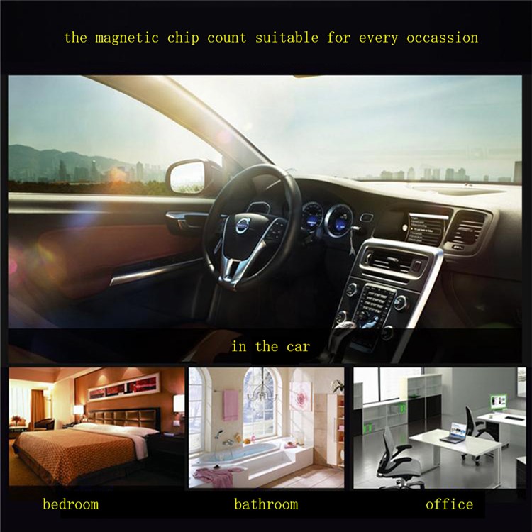 Mini Universal 360-Degree Rotary Magnetic Car Mount Kit for iPhone Samsung Phones - Silver-3