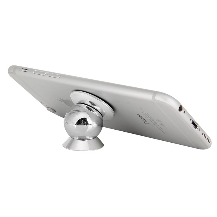 Mini Universal 360-Degree Rotary Magnetic Car Mount Kit for iPhone Samsung Phones - Silver-7