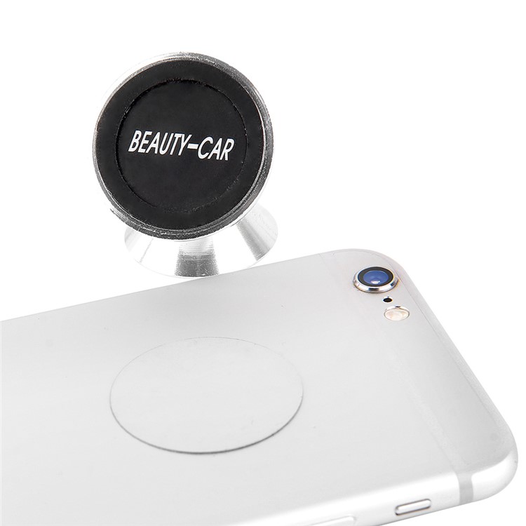 Mini Universal 360-Degree Rotary Magnetic Car Mount Kit for iPhone Samsung Phones - Silver-8