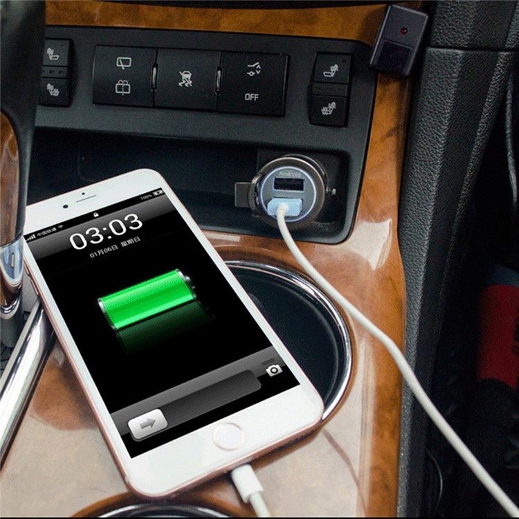 ZUOQI 2 Ports USB Metal Car Charger + Tungsten Steel Safety Hammer + Seat Belt Cutter-12