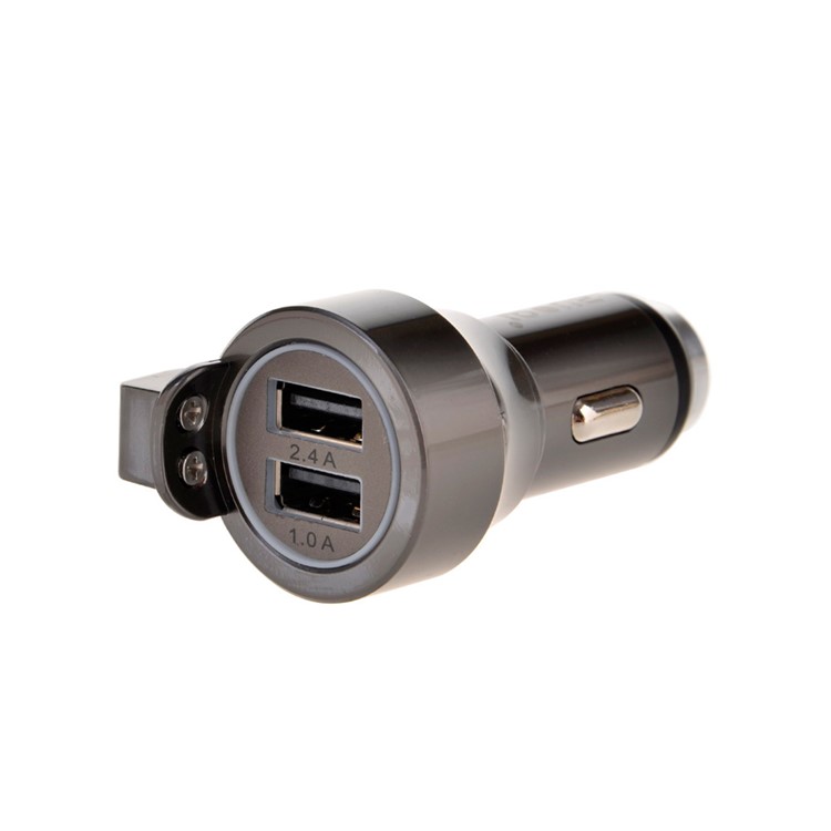 ZUOQI 2 Ports USB Metal Car Charger + Tungsten Steel Safety Hammer + Seat Belt Cutter-5