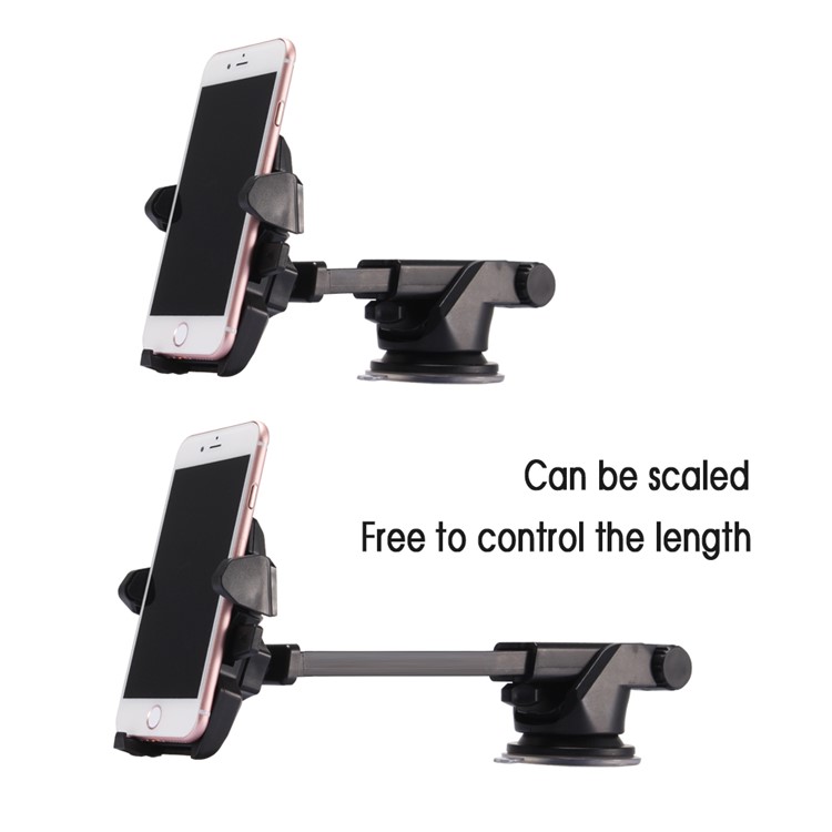 Suction Cup Car Windshield Mount Holder with Telescopic Arm for iPhone 7 Plus, Width: 55-85mm-2