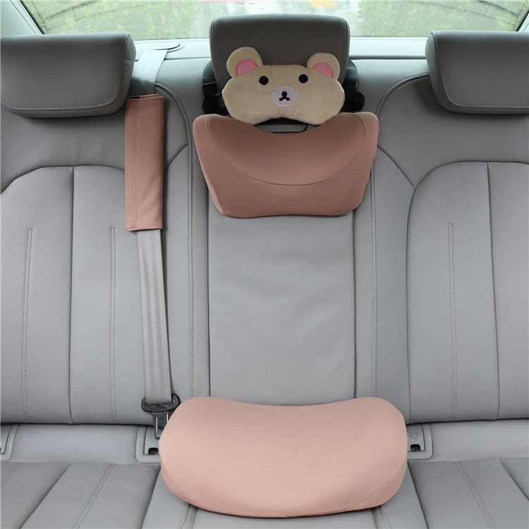 Purchased Car Back Seat Safety Kit Memory Foam Neck Pillow Cushion Khaki