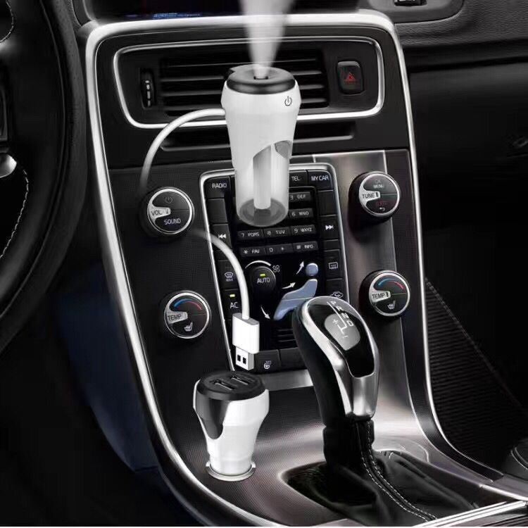 BC20 50ML Car Humidifier Air Humidifier Dual USB Port USB Charger Car Kit - Black-1