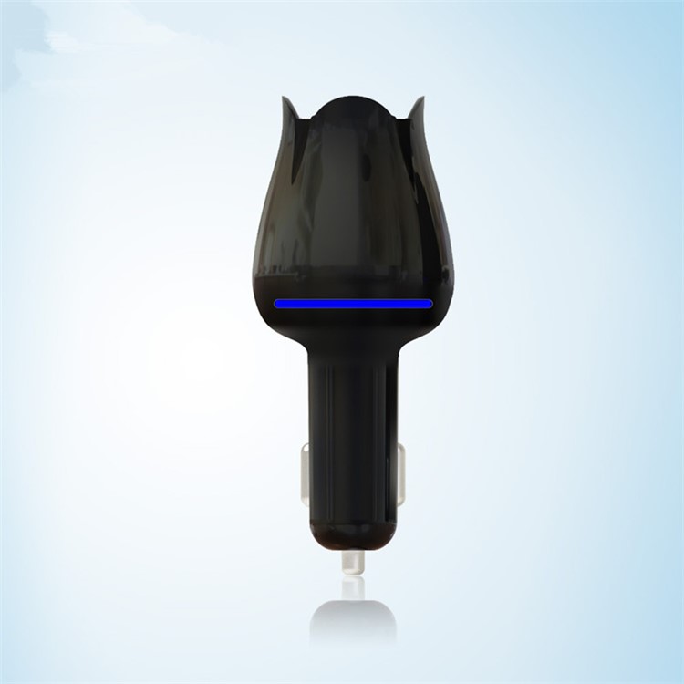 Tulip Shape Mini Portable Car Air Purifier Car Air Freshener - Black-3