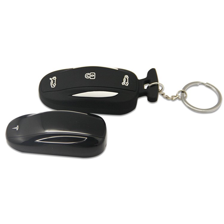 Car Remote Key Case Holder Key Chain for Tesla Model X / Model S Key - Black-2