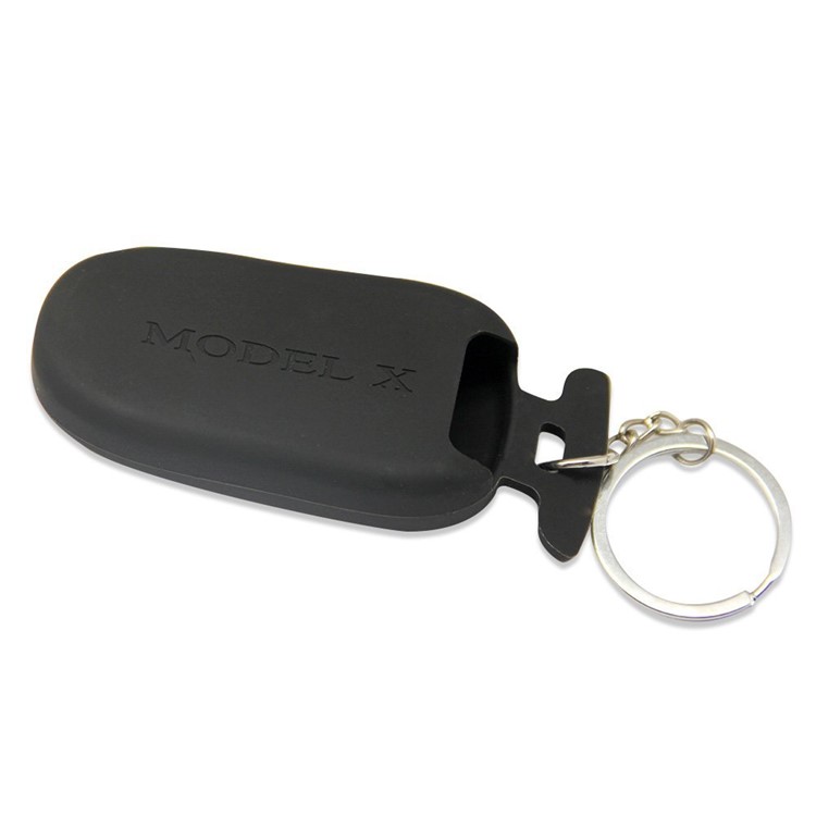 Car Remote Key Case Holder Key Chain for Tesla Model X / Model S Key - Black-4