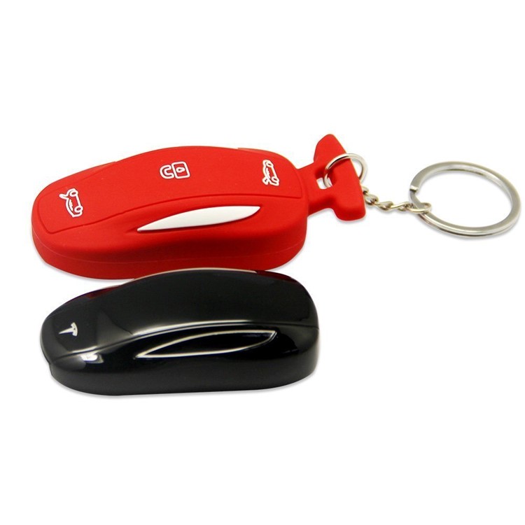 Car Remote Key Case Holder Key Chain for Tesla Model X / Model S Key - Black-6