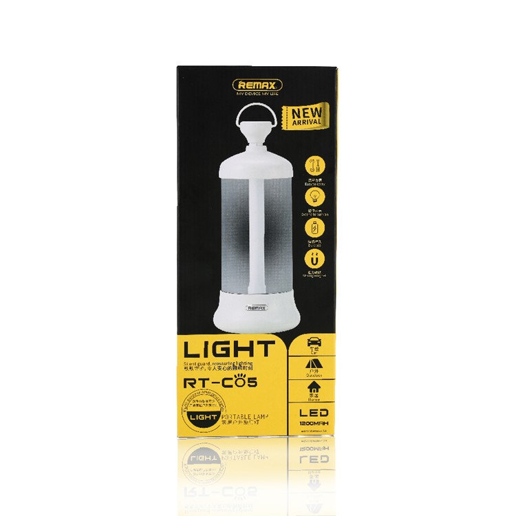 REMAX Portable Touch Induction Outdoor Travelling LED Lamp Light - Black-12