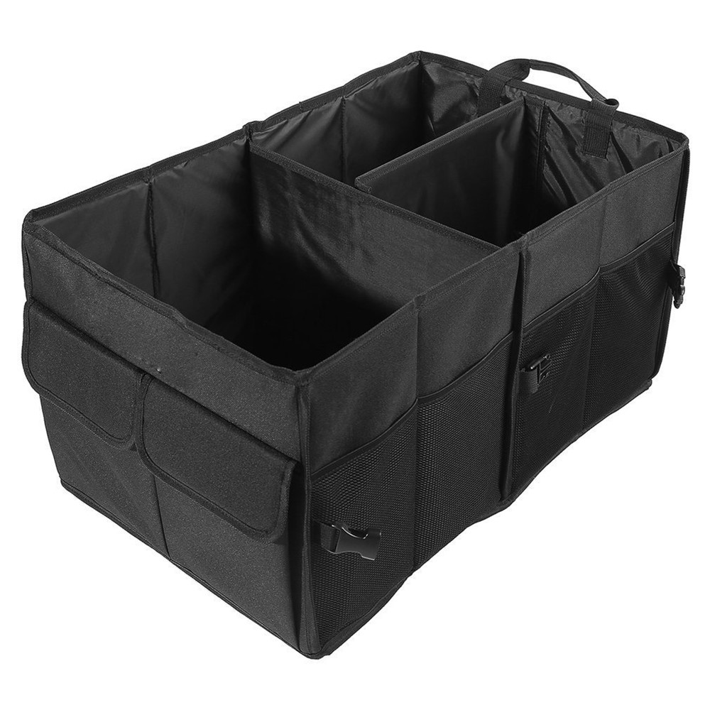 Organizador De Almacenamiento De Tronco Plegable Plegado Multiuso Caja De Almacenamiento Del Tronco Del Coche - Negro-6