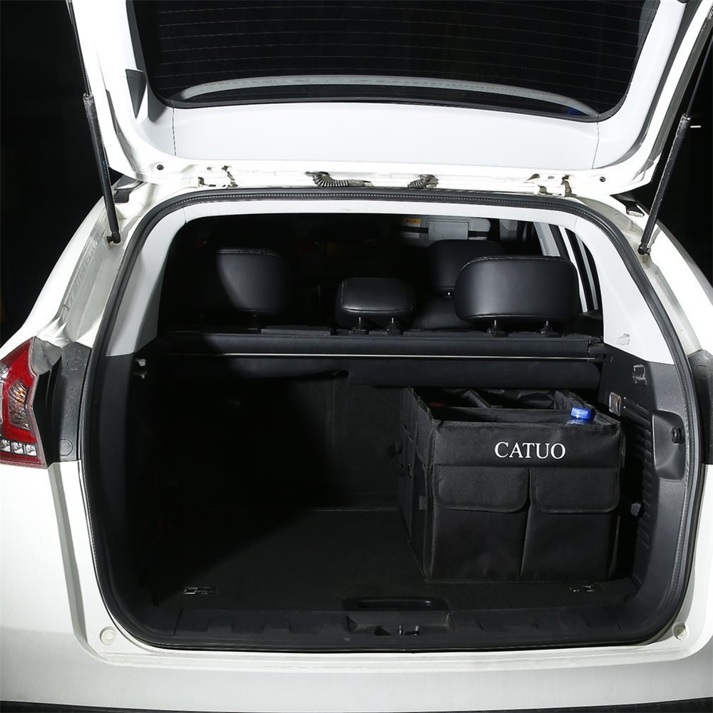 Multipurpose Folding Flat Trunk Storage Organizer Car Trunk Storage Box - Black-7