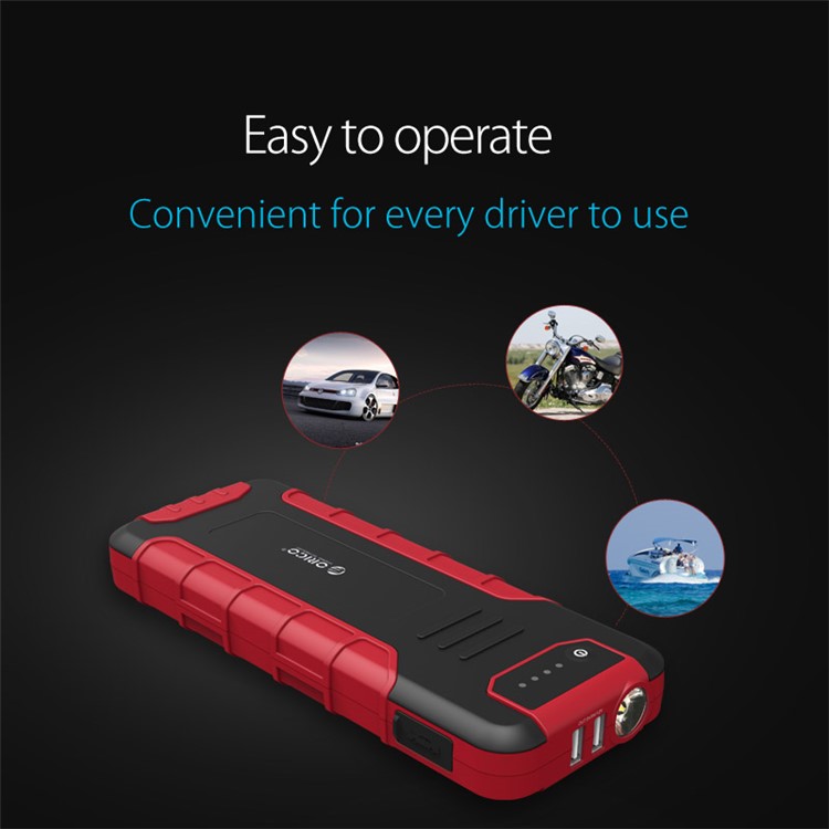 ORICO CS3-BK 18000mAh Portable Car Jump Starter Multi-function Booster Power Bank - Black-11